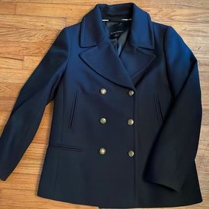 Banana Republic Woven in Italy Melton Peacoat. Size M